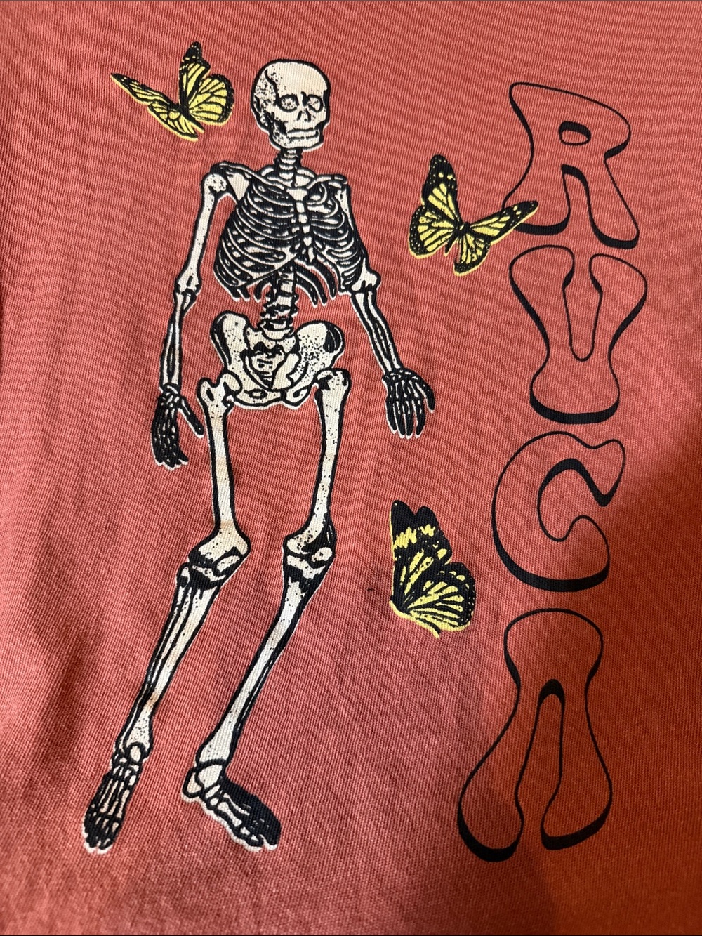 Tshirt - RVCA - 100% cotton - size M - Terra cotta red - Picture 3 of 8